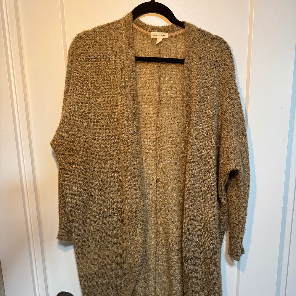 Silence + Noise Open Cardigan – Brown, Medium